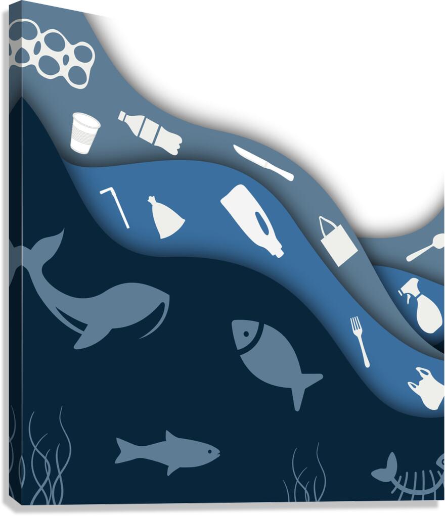 plastic waste garbage plastic Canvas Print