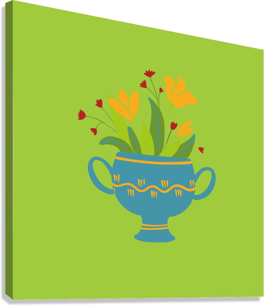flowers pot vase plant bloom Canvas Print