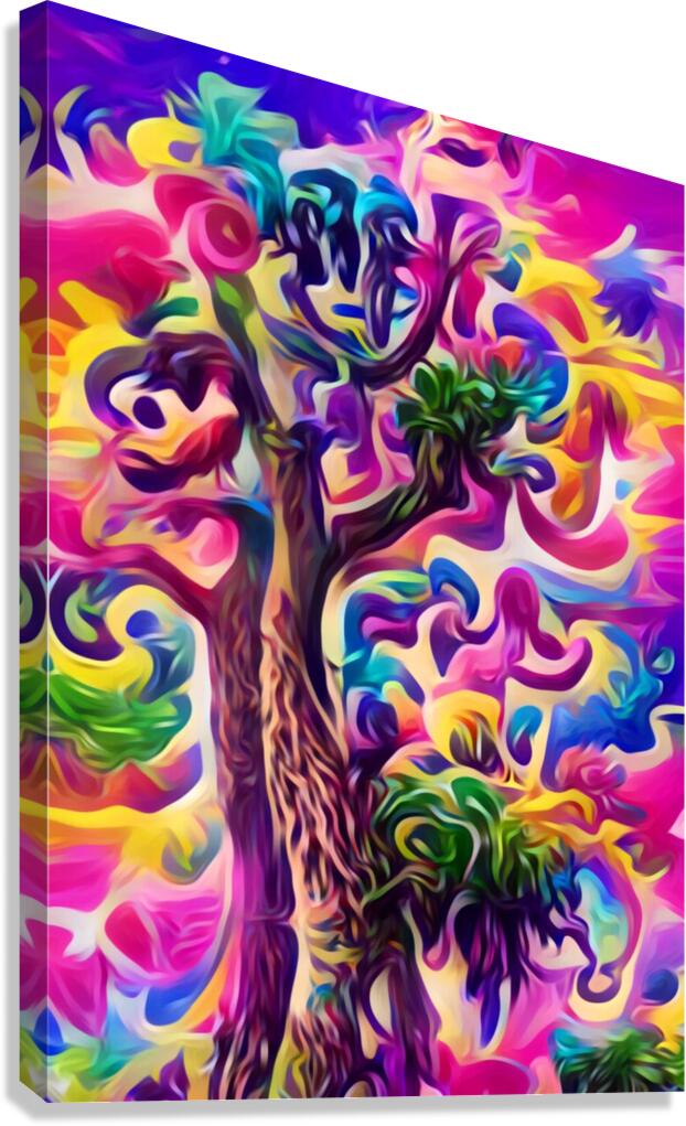 abstract digital art psychedelic Canvas Print