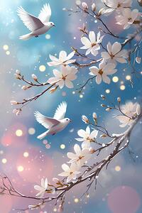 Peaceful Flight in Bloom