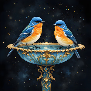 Blue-Headed Birds