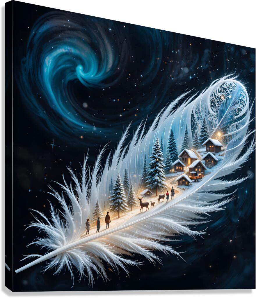 Feather Village Canvas Print