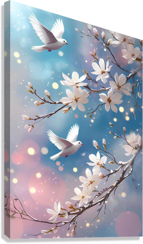Peaceful Flight in Bloom Canvas Print