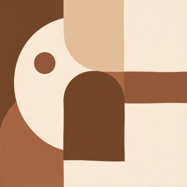 Modern flat design dictates this abstract paintin Print