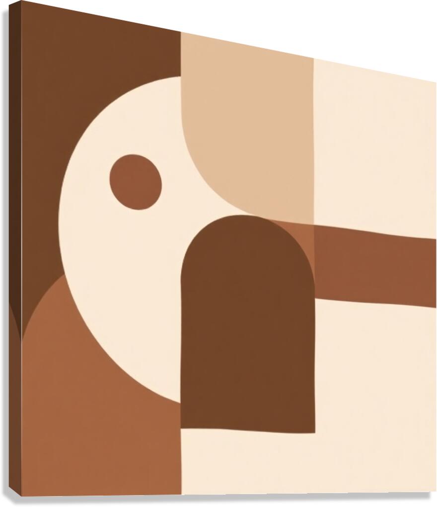 Modern flat design dictates this abstract paintin Canvas Print