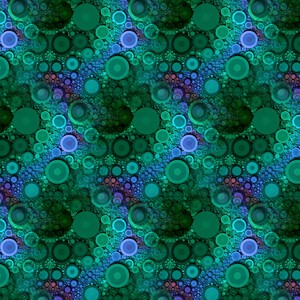 Mosaic with Green Blue Purple and Mauve Shadowed Circles ~ 10.10.22.11