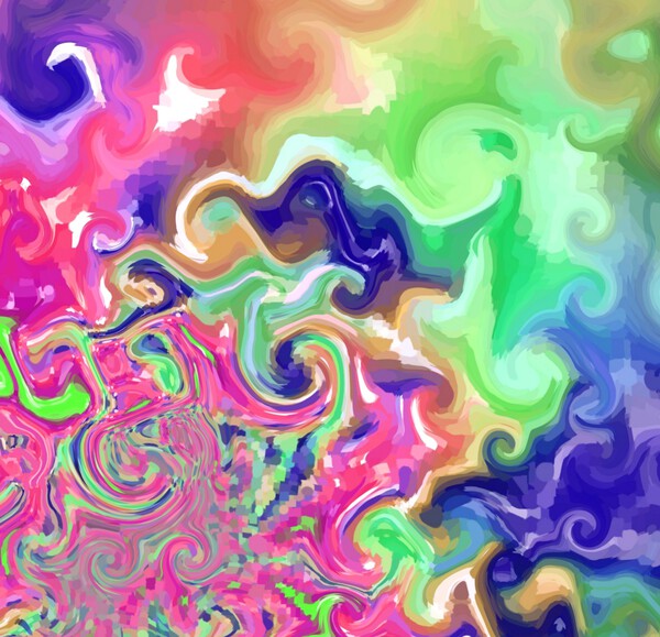 Colorful Pastel Turbulence-Effect Swirl Abstract ~ 10.10.22.3 by Charmingly Abstract