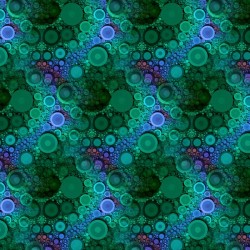 Mosaic with Green Blue Purple and Mauve Shadowed Circles ~ 10.10.22.11