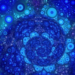 Blue-ish Galactic-Effect Penta-Spiral Abstract ~ 10.11.22.1