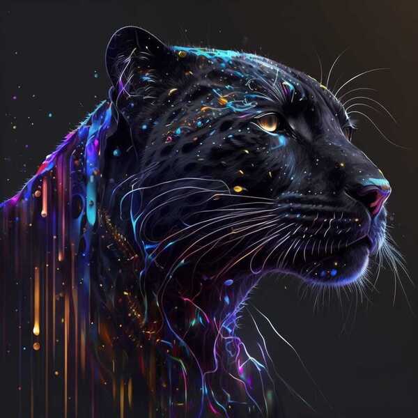 Black panther lv Print