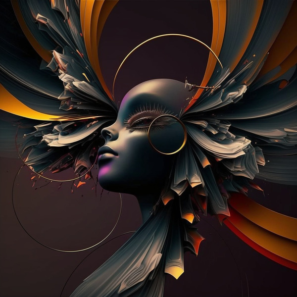 Lady abstract  Print