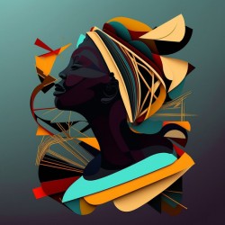 African woman abstract 