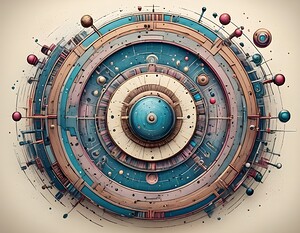 Circles With Spheres Blue Too