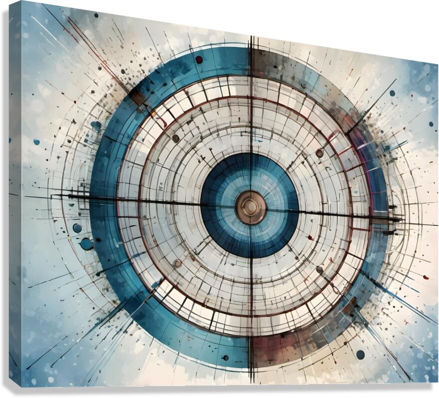 Circles Blue Canvas Print