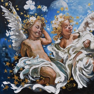 Heavenly Moon and Stars