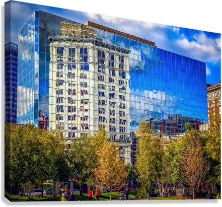 Dowtown Reflection Canvas Print