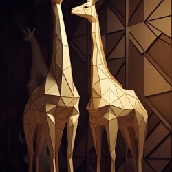 Giraffe Low Poly Art Digital Prints & Wall Decor 