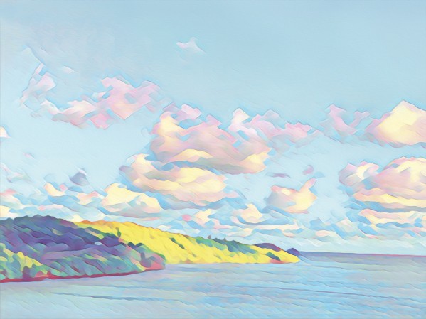 Yellow Island at sunset Print