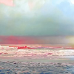 Red Thundercloud at sea