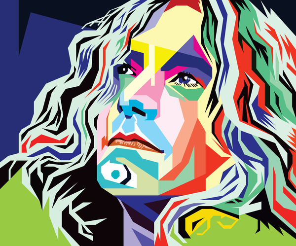 Robert Anthony Plant Pop Art WPAP by Supri Wahyudi Wall Art