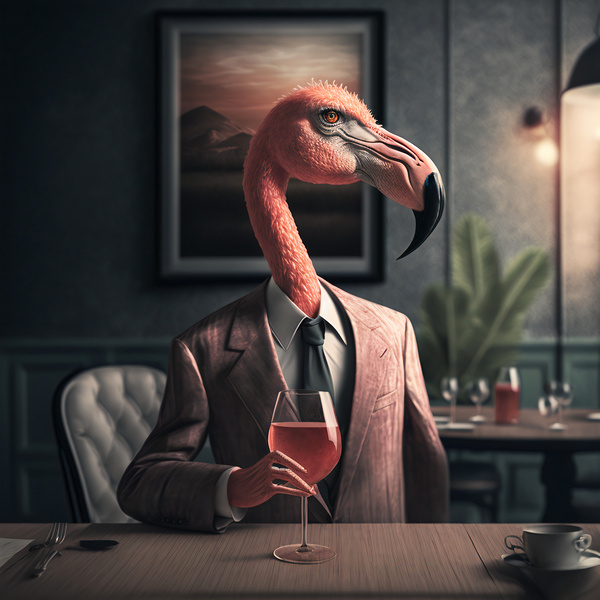 Flamingo  Gentleman  by Jackie Grace