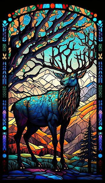 Branch Bull Elk Print