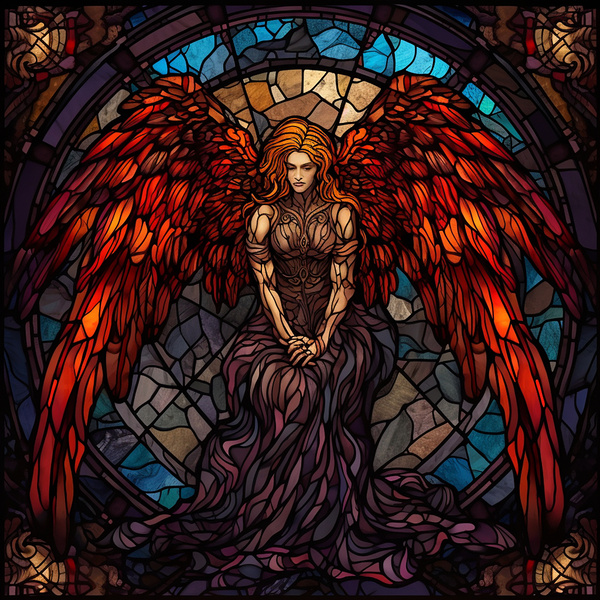 Stained Glass Angel  by Jackie Grace