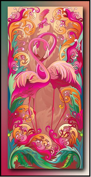 Flamingo PoP Art Print