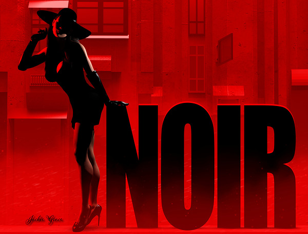 Lady Noir in the Pose  by Jackie Grace