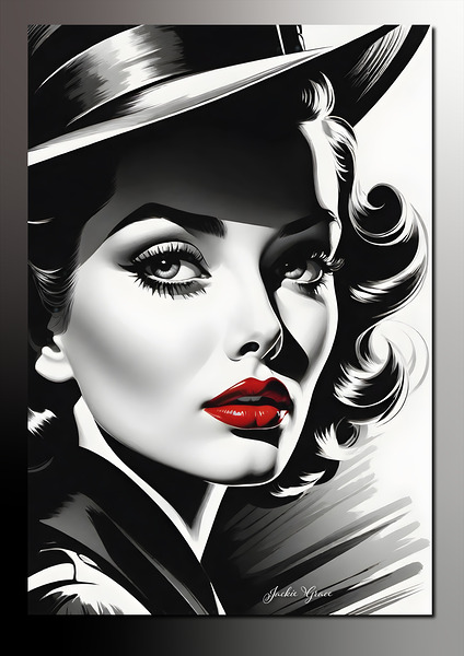 Ruby Lips Lady  2 by Jackie Grace