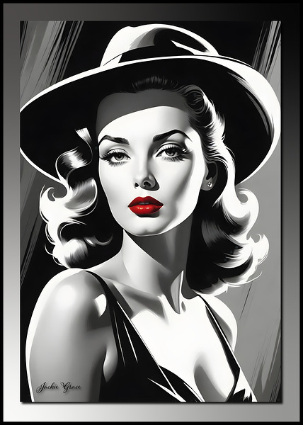 Ruby Lips Lady 3  by Jackie Grace