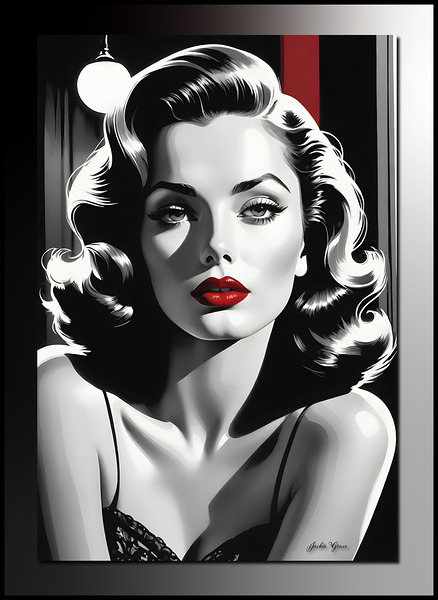 Ruby Lips Lady 4  by Jackie Grace