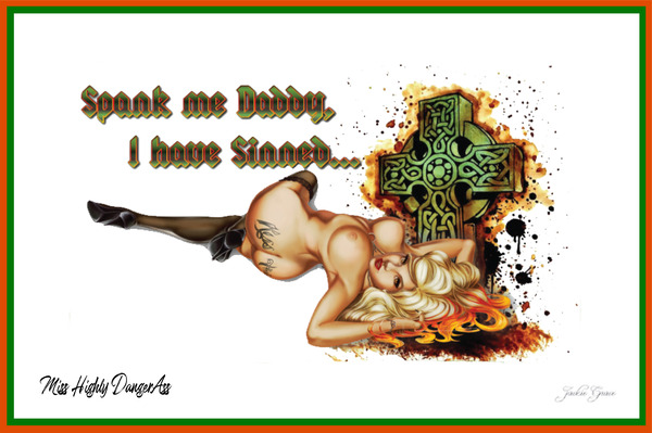 Spank Me Daddy Pin Up Miss Highly Dangerass Print