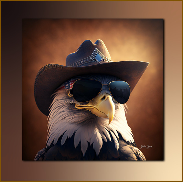 Patriotic Eagle by Jackie Grace