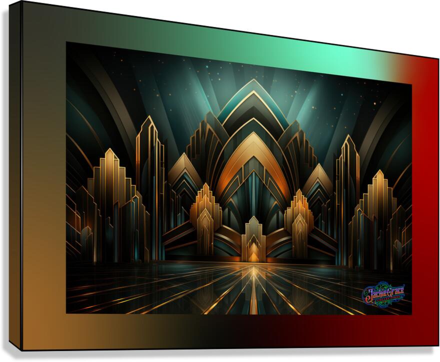 Emerald City Art Deco by Jackie Grace Wall Art
