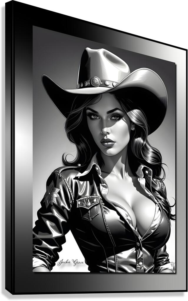 Sexy Pin-Up CowGirl 1 Canvas Print