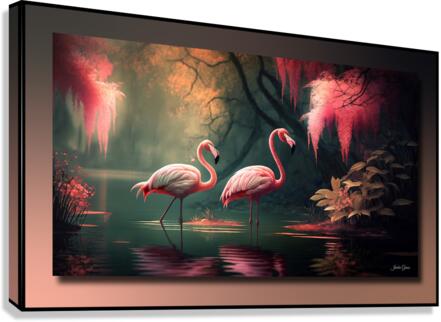 Pink Flamingo Heaven Canvas Print