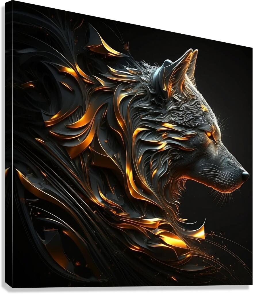 Spirit Wrapped In Gold Canvas Print