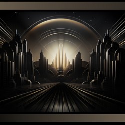 Deco City Night Scape  