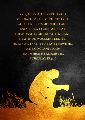 1 Chronicles 4:10 Bible Verse Wall Art