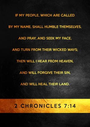 2 Chronicles 7:14 Bible Verse Wall Art