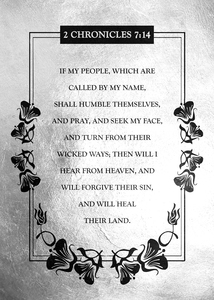 2 Chronicles 7:14 Bible Verse Wall Art