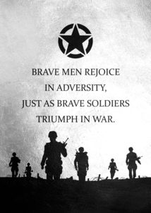 Brave In Adversity Motivational Wall Art