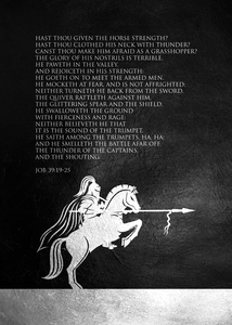 Job 39:19-25 Bible Verse Wall Art