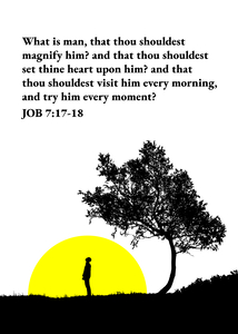 Job 7:17-18 Bible Verse Wall Art