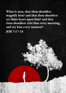 Job 7:17-18 Bible Verse Wall Art