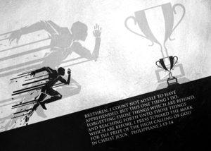 Philippians 3:13-14 Bible Verse Wall Art