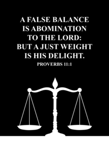 Proverbs 11 1 plain black