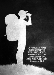 Proverbs 22:3 Bible Verse Wall Art