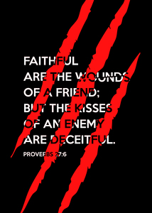 Proverbs 27 6 plain black